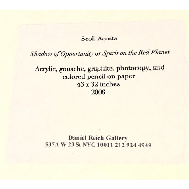 Scoli Acosta, Scoli Acosta Large Contemporary Mixed Media Painting LA Art Red Planet Collage, 2006 For Sale In Miami - Image 6 of 18