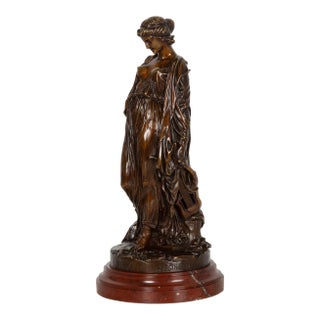 French Antique Bronze Sculpture of “Sapho” by Jean-Baptiste Clesinger Ca. 1875 For Sale