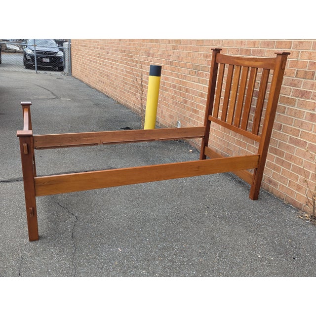 Lexington Cherry Wood Twin Size Bedframe For Sale - Image 10 of 15