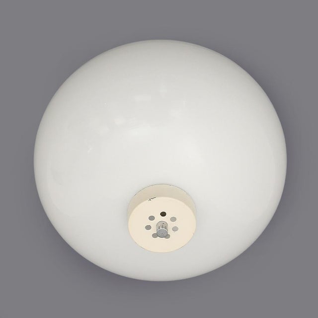 Metal Ceiling Light with White Glass Diffuser, 1960s For Sale - Image 7 of 13