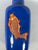 Blue CHINA, 19th century. Porcelain vase with a scroll decorated with carp on a powder blue background. For Sale - Image 8 of 9