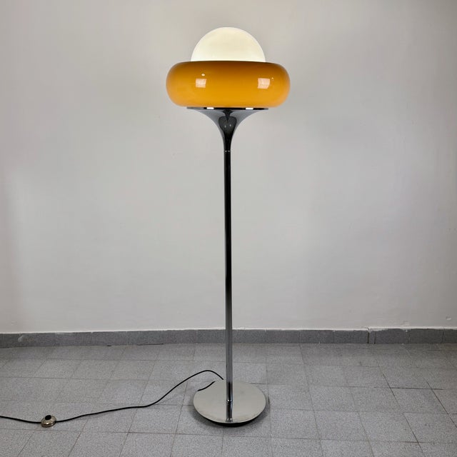 Brown Mid-Century Modern Floor Lamp by Guzzini for Meblo, 1970s For Sale - Image 8 of 8