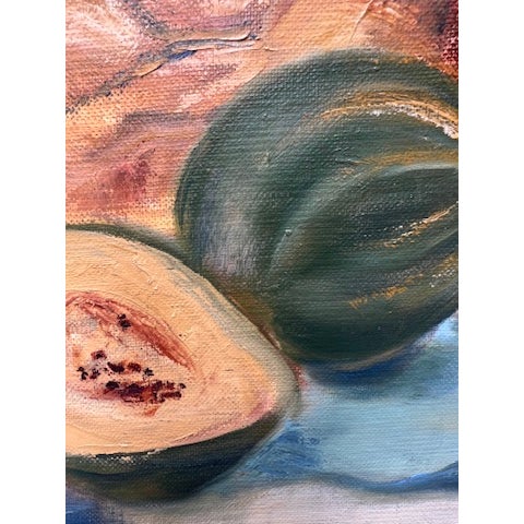 Late 20th Century Vintage Kitchen Still Life Acrylic Painting on Canvas For Sale - Image 5 of 13