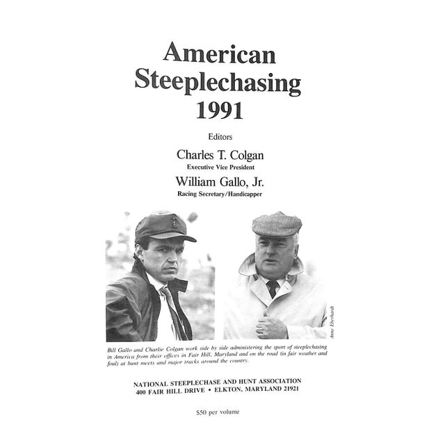 American "American Steeplechasing 1991" Colgan, Charles T. [Editor] For Sale - Image 3 of 12