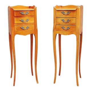 Vintage French Louis XV Style Nightstands - a Pair For Sale