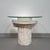 White Vintage Mactan Stone Side Tables with Faceted Glass Tops by Magnussen Ponte, 1980, Set of 2 For Sale - Image 8 of 11