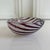 Contemporary Vintage Italian Murano Art Glass Purple Candy Stripe Dish Bowl For Sale - Image 3 of 10