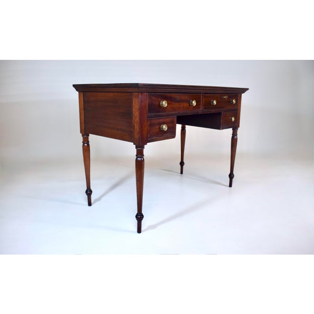 Traditional Antique Regency Mahogany Writing Desk For Sale - Image 3 of 14