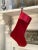 Textile 2000s Red Velvet Stocking With Striped Accent For Sale - Image 7 of 7