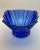 Blue 1930’s L. E. Smith Dark Blue Console Dish For Sale - Image 8 of 9