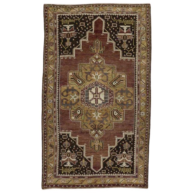 Vintage Turkish Oushak Accent Rug - 04'00 X 06'08 For Sale