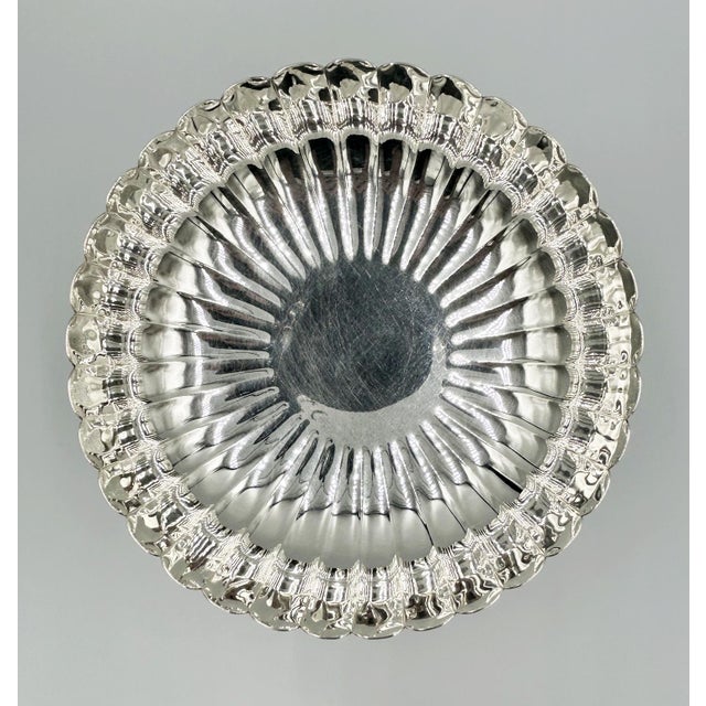 Mid 20th Century Vintage Japanese Pure Silver Ikebana Floral Arrangement Vessel _ Original Box For Sale - Image 5 of 18