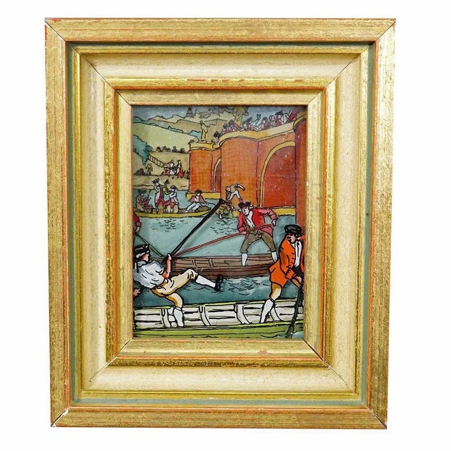 Framed Biedermeier Paintings, 1950s, Set of 3 For Sale - Image 4 of 10