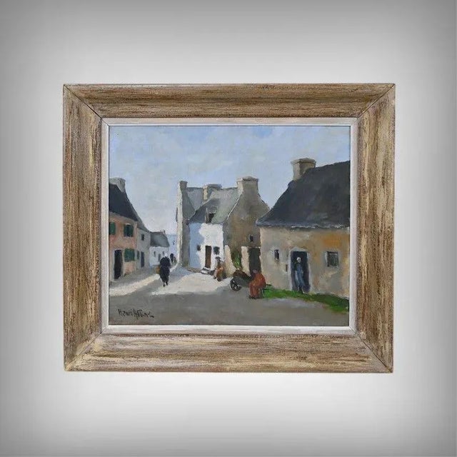 H. Albert, Village Scene, Oil on Canvas, 20th Century For Sale - Image 17 of 17