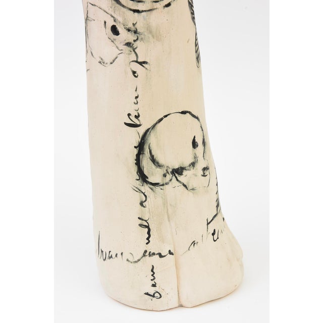 Vintage 1980's Abstract Female Ceramic Torso Sculpture For Sale - Image 10 of 11