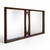 Vintage Canadian Brutalist wall mirror by Tobago of Canada, designed with a warm walnut-toned frame and a sculptural...