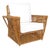 1990s Presidents Art Deco Stick Reed Rattan Nantucket Lounge Armchair For Sale