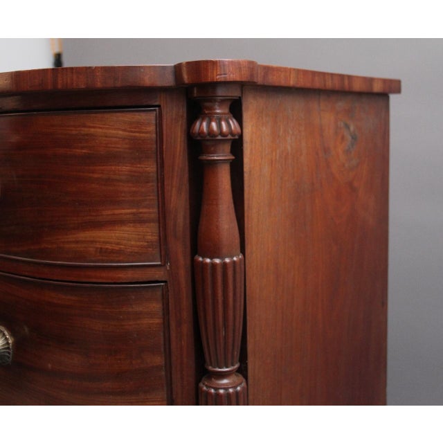 Antique Mahogany Bowfront Chest, 1830 For Sale - Image 9 of 14