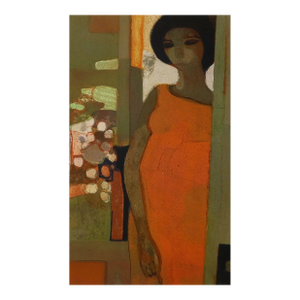 Minaux Original Lithograph La Robe Orange 1967 Signed & Numbered