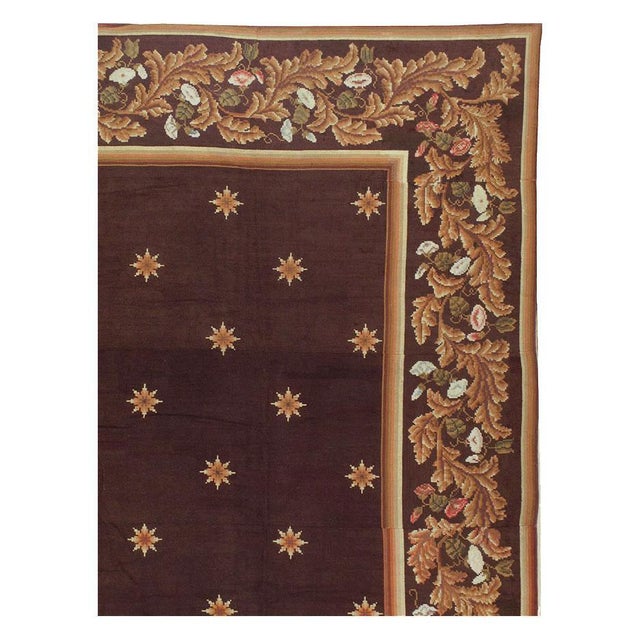 Art Deco Galerie Shabab Collection Early 20th Century Handmade French Needlepoint Large Oversize Carpet, Circa 1920 For Sale - Image 3 of 10