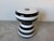 1990s Gervasoni “InOut” Black and White Striped Champagne Cork Side Table by Paola Navone/ Sold For Sale - Image 5 of 12