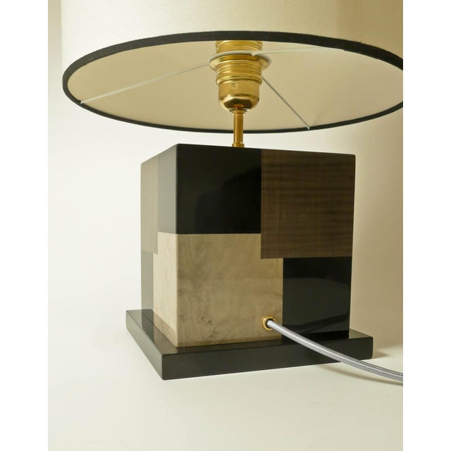 Black and Grey Sycamore Table and Desk Lamp Cubes by Aymeric Lefort For Sale - Image 9 of 18