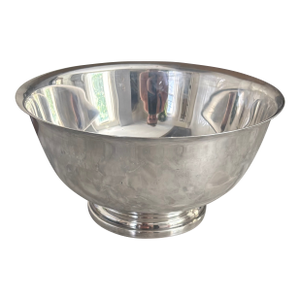 1960s Paul Revere Style Gorham Silver Plate Pedestal Bowl