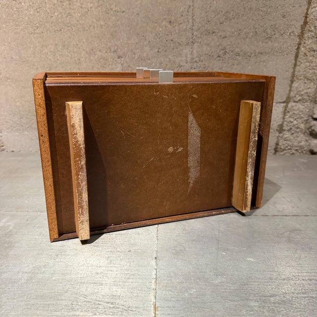 Vintage Walnut Wood Dental Crown Prosthetic Cabinet Jewelry Box For Sale - Image 10 of 10