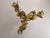 Metal Large Brutalist Brass Chandelier with Floral Decoration, 1970s For Sale - Image 7 of 18