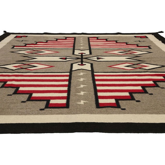 Tribal Southwest Modern Navajo-Style Rug With Storm Pattern - 08'02 X 10'00 For Sale - Image 3 of 9