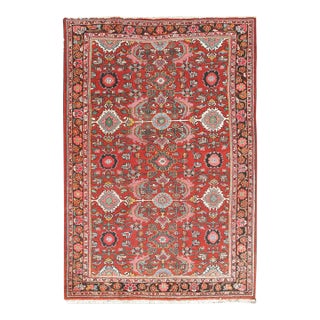 Vintage Brick Red Oriental Area Rug 7'6 X 10'9 For Sale