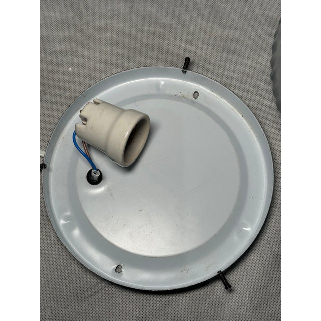 Black Mid-Century Modern Glass Ceiling Light, Europe, 1970s For Sale - Image 8 of 13