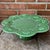 Classic green Bordallo Pinheiro pedestal cake stand featuring bunnies, carrot bunches and a basket weave surface. Perfect...