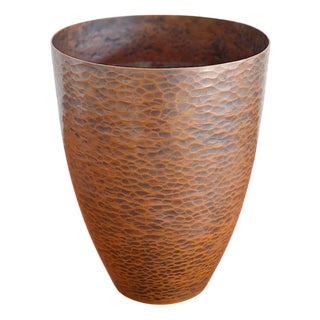 Bauhaus Copper Vase by Albert Gustav Bunge, 1930s For Sale