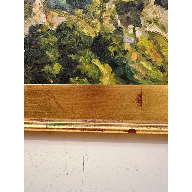 Vintage Serene Landscape Painting by M.Jacob For Sale In Miami - Image 6 of 11