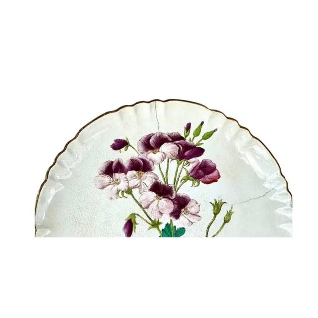 Ceramic Minton Botanical Flower Spray Plates For Sale - Image 7 of 13