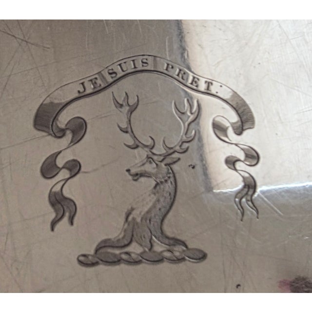 Beautiful Antique Elkington Silverplated Round Tray For Sale - Image 4 of 6