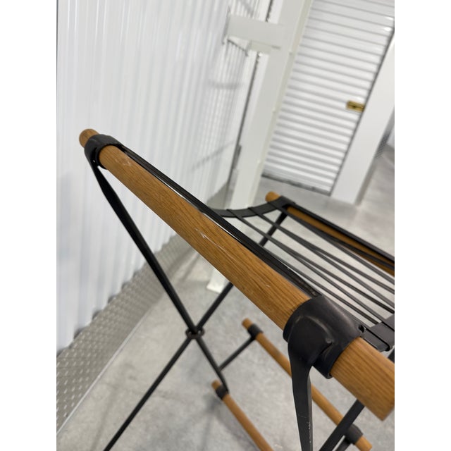 Wood 1970s Iron and Wood Barstools in the Style of Cleo Baldon - Set of 3 For Sale - Image 7 of 10