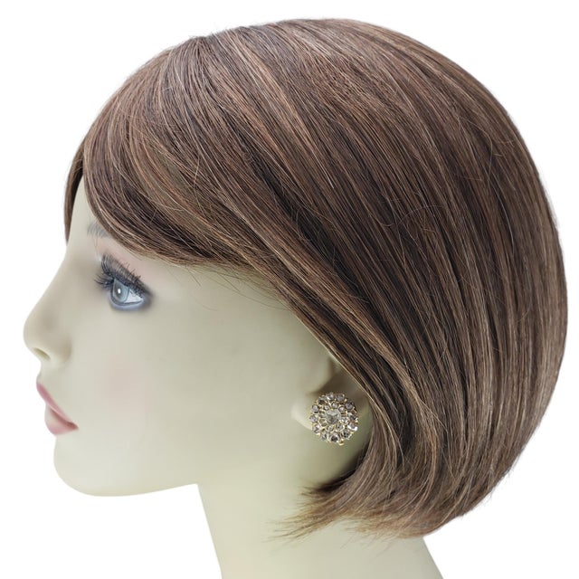 14K Yellow Gold and Rose Cut Diamond Clip-On Earrings- These elegant earrings each feature 21 rose cut diamonds* set in...