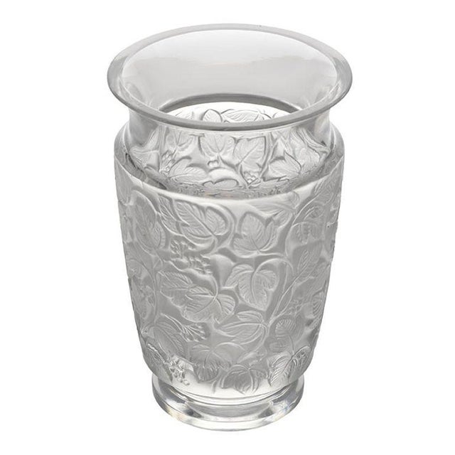 Lalique Deauville Crystal Vase For Sale - Image 4 of 5