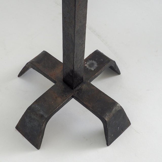 Standing Candleholder in Wrought Iron, 1970s For Sale - Image 11 of 13