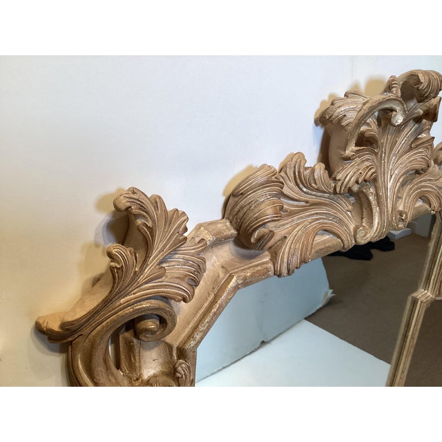 Beautifully Carved Weathered Gilt Wood Mirror For Sale In Philadelphia - Image 6 of 9