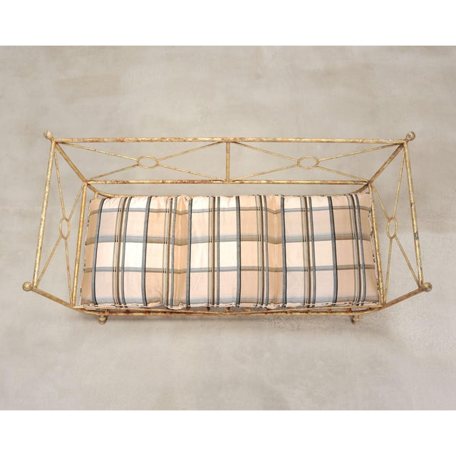 Giacometti Style Neoclassical Gilt Iron Daybed or Sofa 7 Ft For Sale In Sacramento - Image 6 of 18