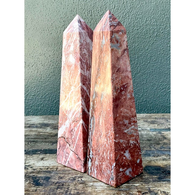 Stone Vintage Minimalist Stone Obelisks - A Pair For Sale - Image 7 of 12