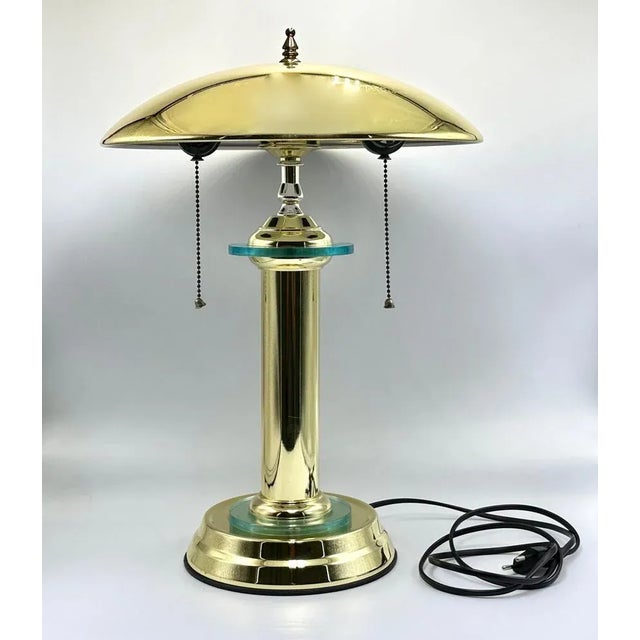 Postmodern Brass Table Lamp, 1990s, in Flawless conditions. Designed 1990 to 1999 European Plug (up to 250V).The wiring of...