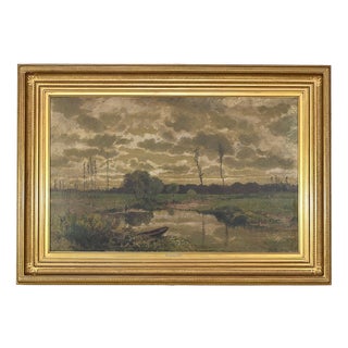 Cheret, Landscape, Oil on Canvas, Mid-19th Century, Framed For Sale