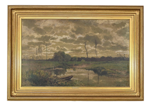 Cheret, Landscape, Oil on Canvas, Mid-19th Century, Framed