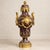 Bring an opulent European aesthetic to your home with this ornate burgundy decorative vase, featuring a rich marbleized...
