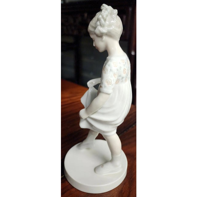 Off-white Bing & Grondahl Danish Hand-Painted Fine Porcelain Figurine For Sale - Image 8 of 13