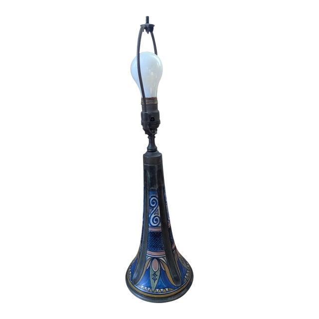 Vintage Ceramic Lamp From Damascus Holland. For Sale